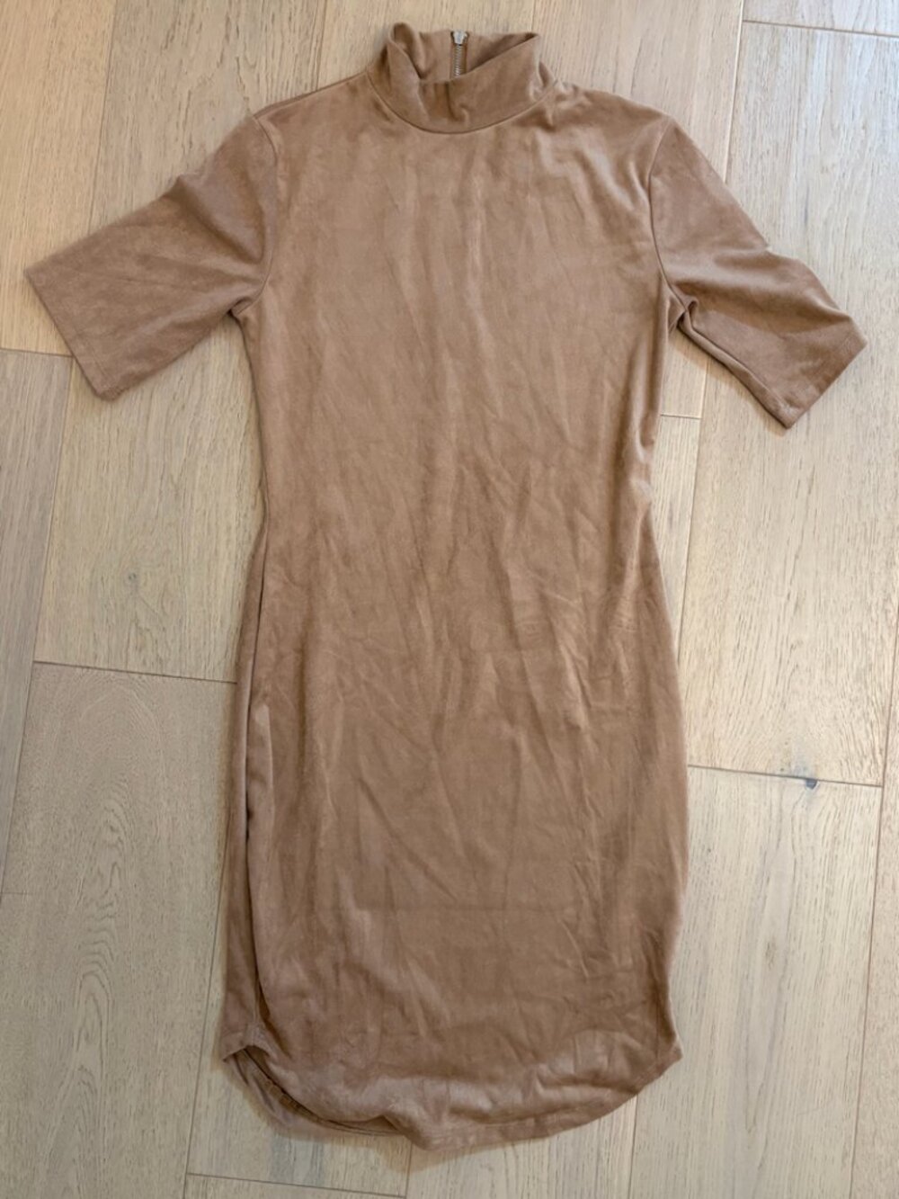 NTW | Faux Suede Mock Neck Mini Dress - Picture 2 of 5